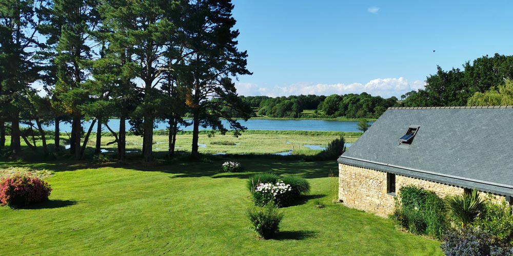 Vue aérienne du jardin